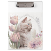 Porte-bloc Cute Kitten Cats Floral Clipboard  (Devant)