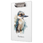 Porte-bloc Cute Kookaburra sur une branche, personnalisé (Gauche)