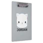 Porte-bloc Cute Little Cat avec nom personnalisé (Swatch)