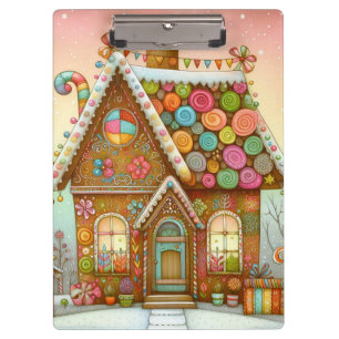 Porte-bloc Cute, maison de pain d'épices