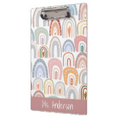 Porte-bloc Cute Moderne Assorti Pastel Rainbow Enseignant (Gauche)