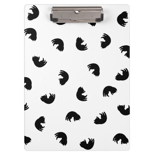 Porte-bloc CUTE Motif de chat noir et blanc (Devant)