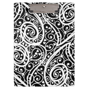 Porte-bloc Cute noir blanc coeurs amour design arrière - plan