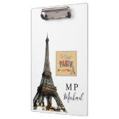 Porte-bloc Cute Personalized Paris France Clipboard  (Gauche)