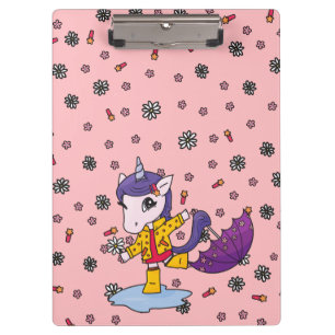 Porte-bloc Cute personnalisée et simple corail floral licorne