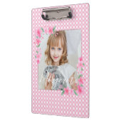 Porte-bloc Cute Personnalisée une photo rose (Gauche)