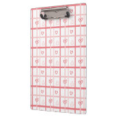 Porte-bloc Cute Pink Heart Grid Pattern (Gauche)