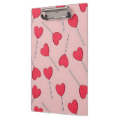 Porte-bloc Cute Pink Heart Lollipops Seamless Pattern (Gauche)