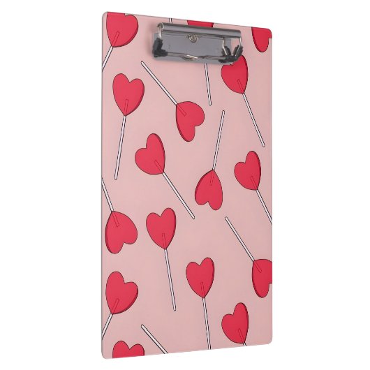 Porte-bloc Cute Pink Heart Lollipops Seamless Pattern (Swatch)