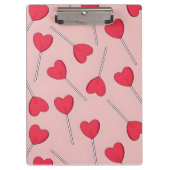 Porte-bloc Cute Pink Heart Lollipops Seamless Pattern (Devant)