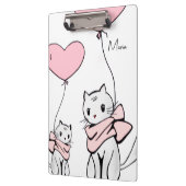 Porte-bloc Cute Pink Kitten Cats Hearts Clipboard (Gauche)