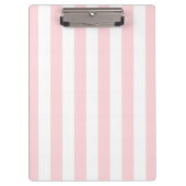 Porte-bloc Cute Pink & White Stripe Clipboard  (Devant)