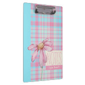 Porte-bloc Cute plaid pastel pink Daisy Notes Notebook (Swatch)