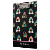 Porte-bloc Cute Rainbow Patten personnalisable enseignant (Gauche)