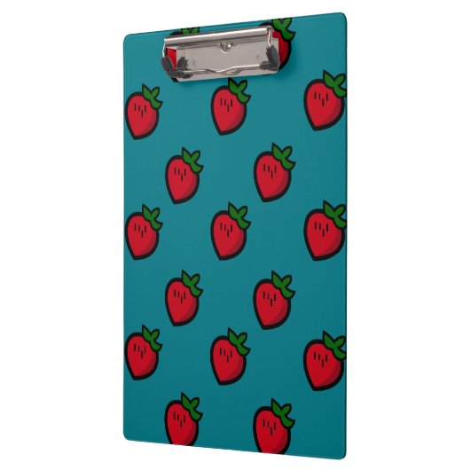 Porte-bloc Cute Red Strawberry Pattern for Vegetarians (Gauche)