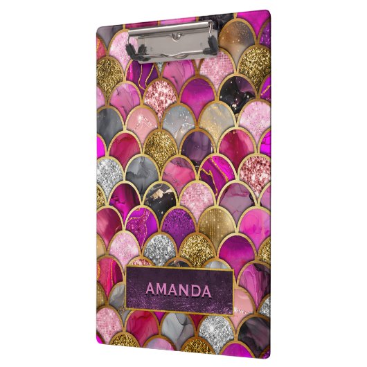 Porte-bloc Cute rose rose or sirène échelles girly (Gauche)