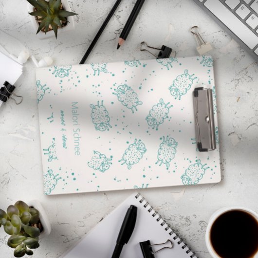 Porte-bloc Cute Sheep – Whimsical Seamless Pattern