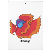 Porte-bloc Cute Siamese combat poisson betta dessin (Dos)