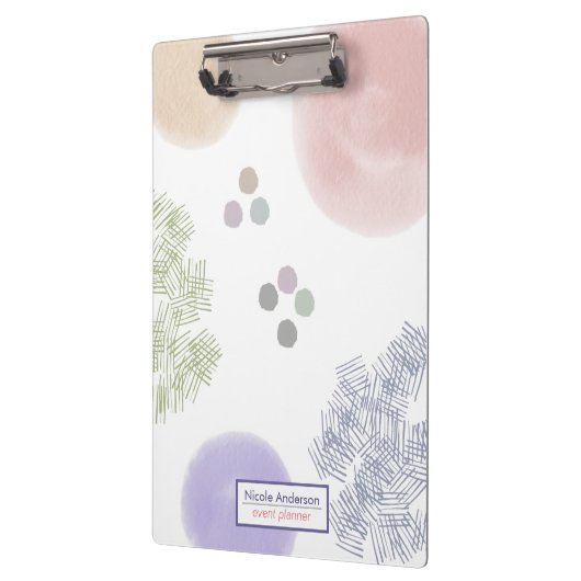 Porte-bloc Cute Simple Pastel Abstrait Brosse Stroke (Gauche)