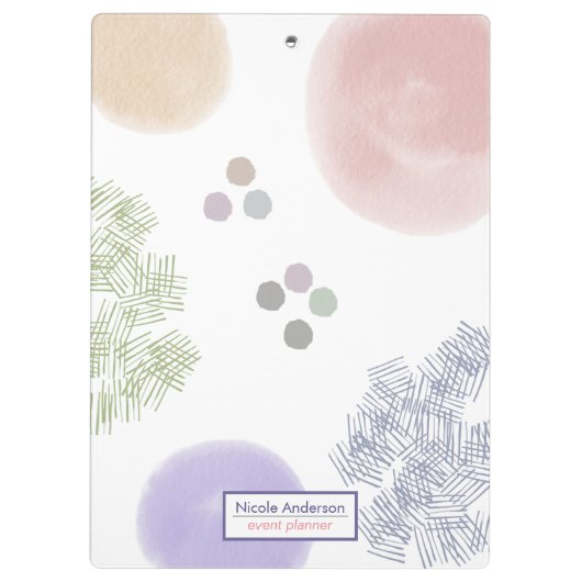 Porte-bloc Cute Simple Pastel Abstrait Brosse Stroke (Dos)