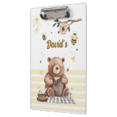 Porte-bloc  Cute teddy bear school with jar of honey (Gauche)