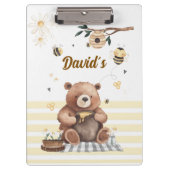 Porte-bloc  Cute teddy bear school with jar of honey (Devant)
