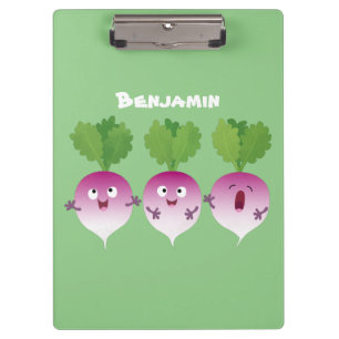 Porte-bloc Cute turnip légumes trio chanter dessin animé
