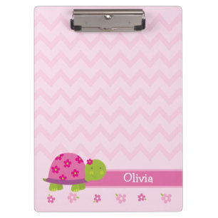 Porte-bloc Cute Turtle rose Porte - bloc personnalisé