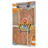 Porte-bloc Cute Under Construction Clipboard (Gauche)