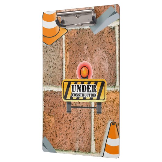 Porte-bloc Cute Under Construction Clipboard  (Gauche)