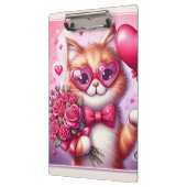 Porte-bloc Cute Valentine's day cat/chaton (Gauche)