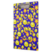 Porte-bloc Cute Yellow Happy Faces & Stars Moon Clipboard  (Gauche)