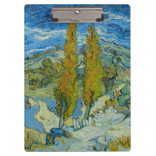 Porte-bloc Cyprès de Van Gogh - Ciel bleu tourbillonnant Art