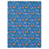 Porte-bloc d'abeilles mignonnes Monogramme Nom bleu (Dos)