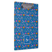 Porte-bloc d'abeilles mignonnes Monogramme Nom bleu (Swatch)