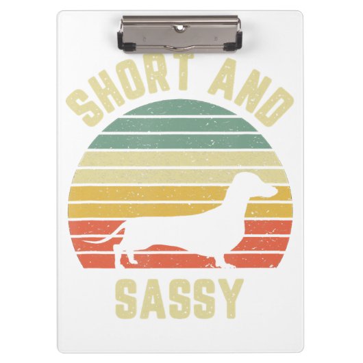 Porte-bloc Dachshund Funny Weiner Dog Short Sassy (Devant)