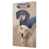 Porte-bloc Dachshund (Smooth) Peinture - Art Chien original (Gauche)
