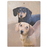 Porte-bloc Dachshund (Smooth) Peinture - Art Chien original (Dos)