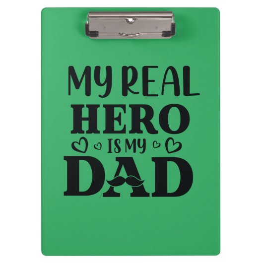 Porte-bloc Daddy Gift My Real Hero Is My Hero (Devant)