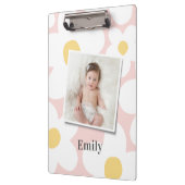 Porte-bloc Daisy floral boho rétro photo giry rose jaune (Gauche)