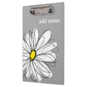 Porte-bloc Daisy tendance avec gris et jaune (Gauche)