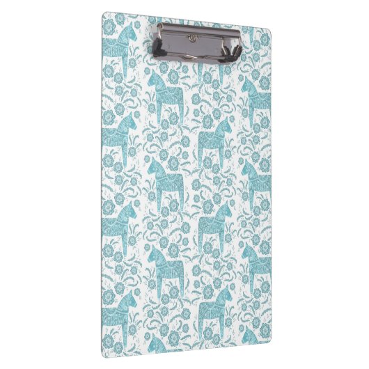 Porte-bloc Dala suédois Cheval Turquoise Vert et Blanc Art po (Swatch)