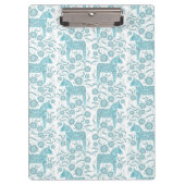 Porte-bloc Dala suédois Cheval Turquoise Vert et Blanc Art po (Devant)