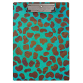Porte-bloc Dalmatie Brown et Turquoise avec Monogramme (Devant)