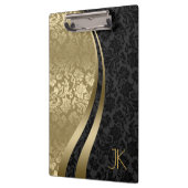 Porte-bloc Damas Florales Géométriques Noir Et Or (Gauche)