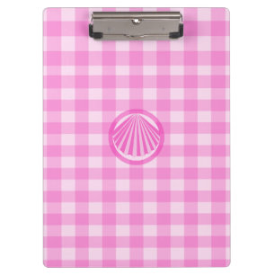 Porte-bloc Damas roses avec coquillage