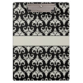 Porte-bloc Damassé argentée scintillante étincelante de (Devant)