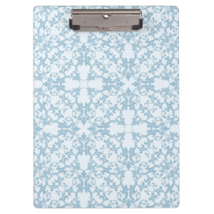 Porte-bloc Damassé bleu-clair