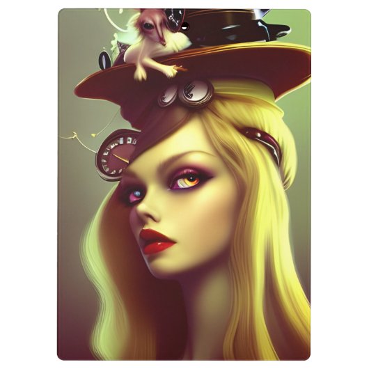 Porte-bloc Dame Steampunk (Dos)