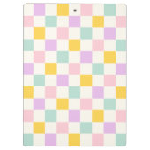 Porte-bloc damier rose jaune violet bleu (Dos)